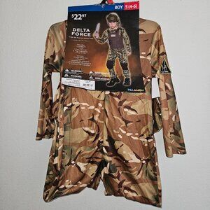 Delta Force Camouflage Halloween Costume Boys Small 4-6 VEST HELMET NOT INCLUDED